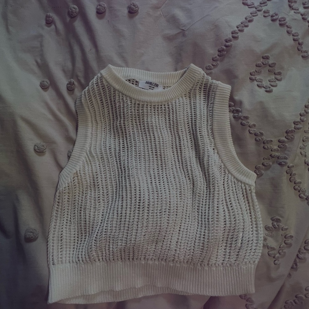 Cropped Sweater Tank Top